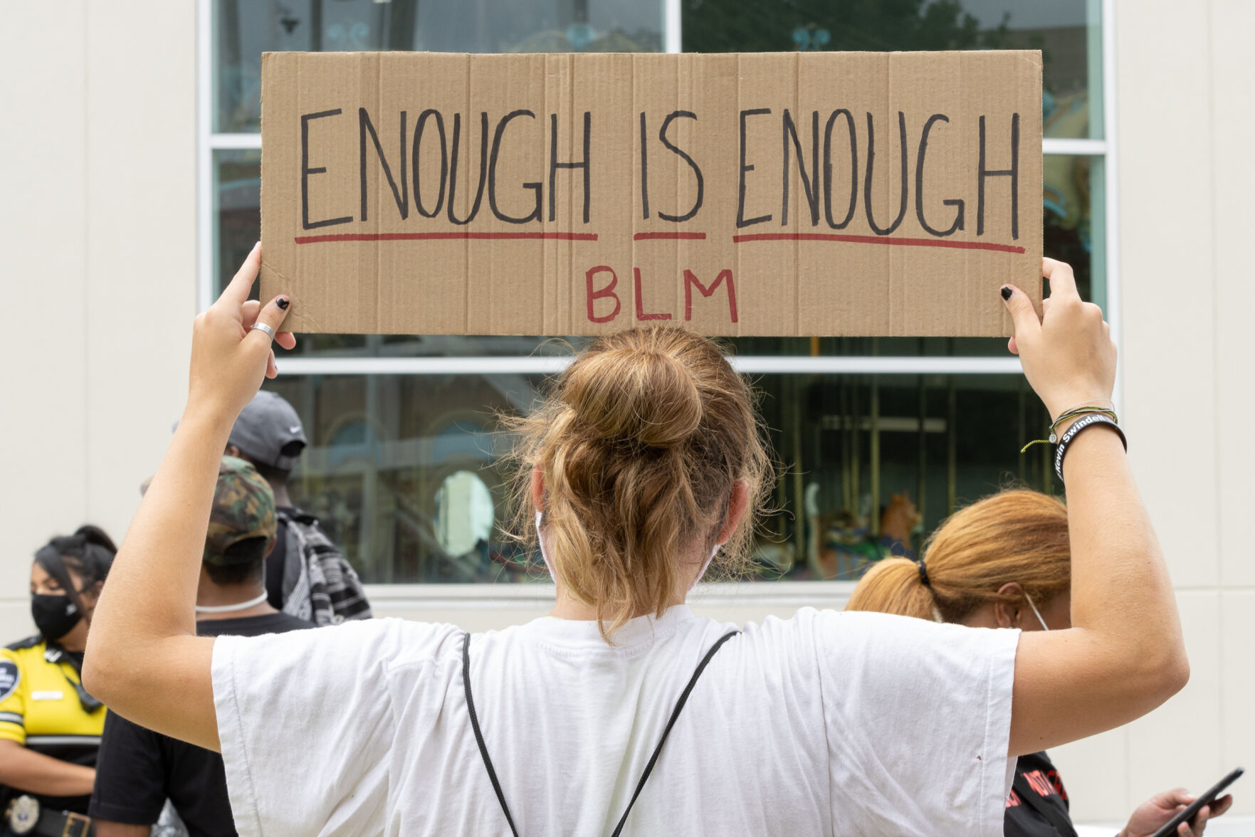 Photos: Protesters kneel for Black Lives Matter movement inside The Parks Mall at Arlington